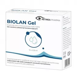 Biolan gel 0.3% krople oczne x 10 minimsów krople do oczu PHARM SUPPLY SP. Z O.O.