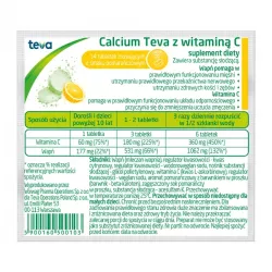 Calcium Pliva smak pomarańczowy vit C x 14 tabletek Zdrowie TEVA PHARMACEUTICALS POLSKA SP. Z O. O.