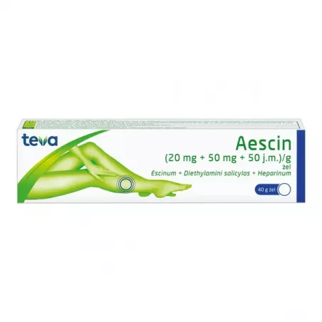 Aescin żel x 40 g Preparaty na krążenie TEVA PHARMACEUTICALS POLSKA SP. Z O. O.