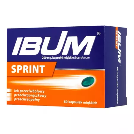 Ibum kapsułki miękkie 200mg x 60 kapsułek tabletki przeciwbólowe PRZEDSIĘBIORSTWO PRODUKCJI FARMACEUTYCZNEJ HASCO-LEK S.A.