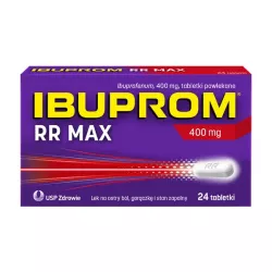 Ibuprom RR tabletki powlekane 400mg (MAX) x 24 tabletek tabletki przeciwbólowe US PHARMACIA SP. Z O.O.