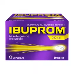 Ibuprom 200mg x 50 tabletek tabletki przeciwbólowe US PHARMACIA SP. Z O.O.