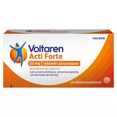 Voltaren Acti Forte 25mg x 20 tabletek tabletki przeciwbólowe GLAXOSMITHKLINE CONSUMER HEALTHCARE SP. Z O.O. Voltaren Acti Forte 25mg x 20 tabletek tabletki przeciwbólowe GLAXOSMITHKLINE CONSUMER HEALTHCARE SP. Z O.O.
