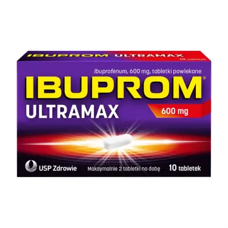 Ibuprom Ultramax 600 mg x 10 tabletek tabletki przeciwbólowe US PHARMACIA SP. Z O.O.