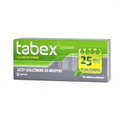 Tabex tabletki powlekane 1.5mg x 100 tabletek leki na rzucenie palenia SOPHARMA WARSZAWA SP. Z O.O.