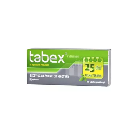 Tabex tabletki powlekane 1.5mg x 100 tabletek leki na rzucenie palenia SOPHARMA WARSZAWA SP. Z O.O.