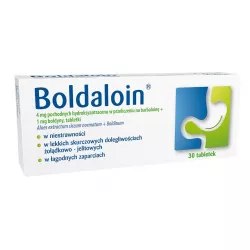 Boldaloin tabletki 23.6mg+1mg x 30 tabletek preparaty na zaparcia WROCŁAWSKIE ZAKŁADY ZIELARSKIE "HERBAPOL" S.A.
