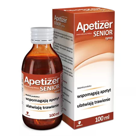 Apetizer Senior syrop x 100 ml brak apetytu AFLOFARM FARMACJA POLSKA SP. Z O.O. Apetizer Senior syrop x 100 ml brak apetytu AFLOFARM FARMACJA POLSKA SP. Z O.O.