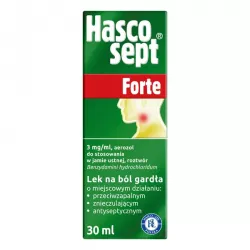 Hascosept forte aereozol 3mg/ml x 30 ml gardło PRZEDSIĘBIORSTWO PRODUKCJI FARMACEUTYCZNEJ HASCO-LEK S.A.
