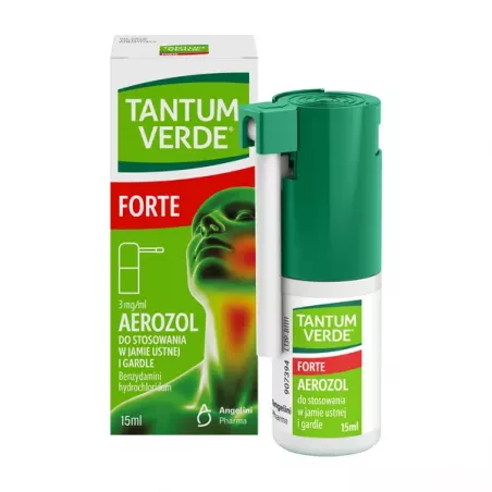 Tantum Verde Forte aerozol 3mg/ml x 15 g gardło AZIENDE CHIMICHE RIUNITE ANGELINI FRANCESCO A.C.R.A.F. S.P.A