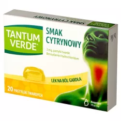 Tantum Verde 3 mg cytryna 20 pastylek gardło AZIENDE CHIMICHE RIUNITE ANGELINI FRANCESCO A.C.R.A.F. S.P.A