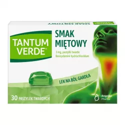Tantum Verde 3 mg miętowe 30 pastylek gardło AZIENDE CHIMICHE RIUNITE ANGELINI FRANCESCO A.C.R.A.F. S.P.A