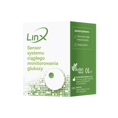 LinX sensor do ciągłego monitorowania poziomu glukozy x 1 sztuka Testy diagnostyczne SYNOPTIS INDUSTRIAL SP. Z O.O.