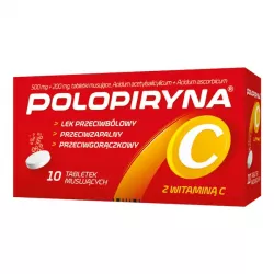 Polopiryna C tabletki musujące 500mg+200m x 10 tabletek ból mięśni pleców i kręgosłupa ZAKŁADY FARMACEUTYCZNE POLPHARMA S.A.