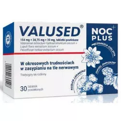Valused Noc Plus x 30 tabletek Spokój i Sen PRZEDSIĘBIORSTWO PRODUKCJI FARMACEUTYCZNEJ HASCO-LEK S.A.