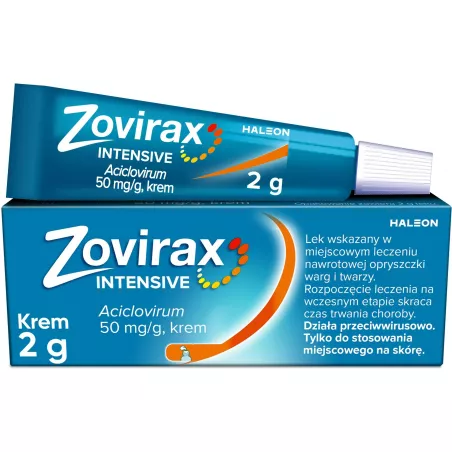 Zovirax Intensive krem x 2 g opryszczka GLAXOSMITHKLINE CONSUMER HEALTHCARE SP. Z O.O.