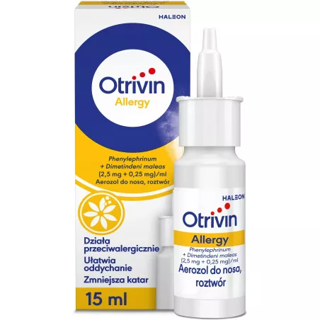 Otrivin allergy aerozol do nosa x 15 ml krople do nosa na alergię GLAXOSMITHKLINE CONSUMER HEALTHCARE SP. Z O.O.