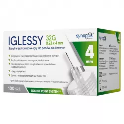 IGLESSY sterylne igły 32g 0,23 x 4mm x100szt igły do penów
