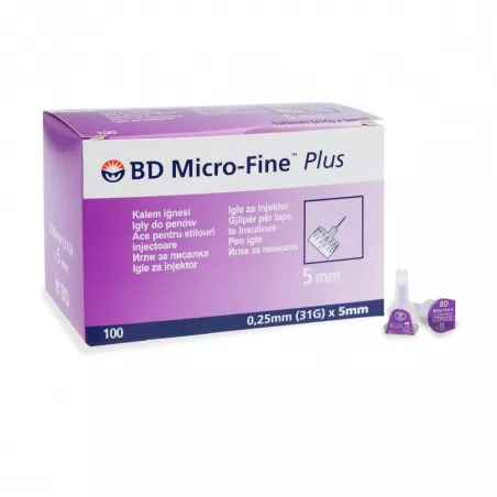 Igła do pena MICRO-FINE+ 0.25x5mm x 100szt igły do penów BECTON-DICKINSON POLSKA SP. Z O.O.