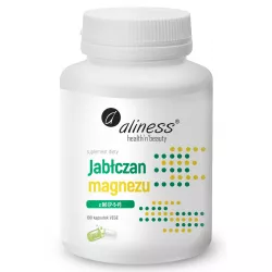 Aliness Jabłczan Magnezu 100mg + B6 x 100 kapsułek magnez Aliness