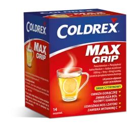 Coldrex Maxgrip o smaku cytrynowym x 10 torebek leki na gorączkę OMEGA PHARMA POLAND SP Z OO