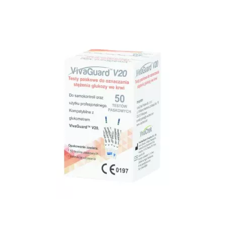 Vivaguard V20 Paski x 50 szt paski testowe do glukometrów