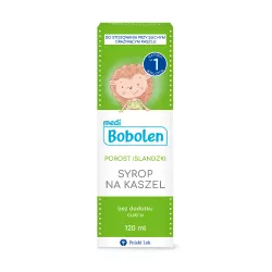 Bobolen Porost Islandzki syrop na kaszel x 120 ml ( data ważności 31.10.2025 ) kaszel POLSKI LEK