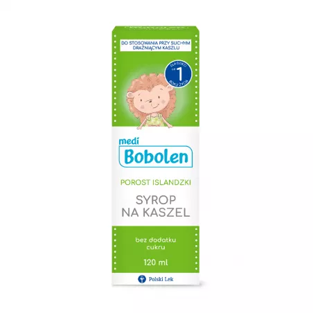 Bobolen Porost Islandzki syrop na kaszel x 120 ml ( data ważności 31.10.2025 ) kaszel POLSKI LEK