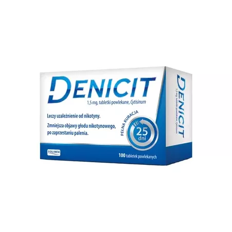 Denicit 1,5 mg x 100 tabletek leki na rzucenie palenia SOLINEA SP. Z O.O. Denicit 1,5 mg x 100 tabletek leki na rzucenie palenia SOLINEA SP. Z O.O.