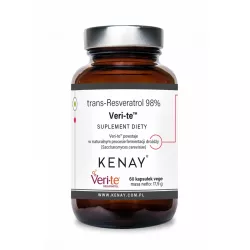 Kenay Resveratrol-trans Veri-te 98% x 60 kapsułek na wzmocnienie krążenia KENAY