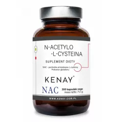 Kenay NAC N-Acetylo-L-Cysteina x 300 kapsułki antyoksydanty KENAY