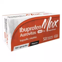 Ibuprofen Max Aurovitas 400mg x 50 kapsułek tabletki przeciwbólowe AUROVITAS PHARMA POLSKA SP.Z O.O.