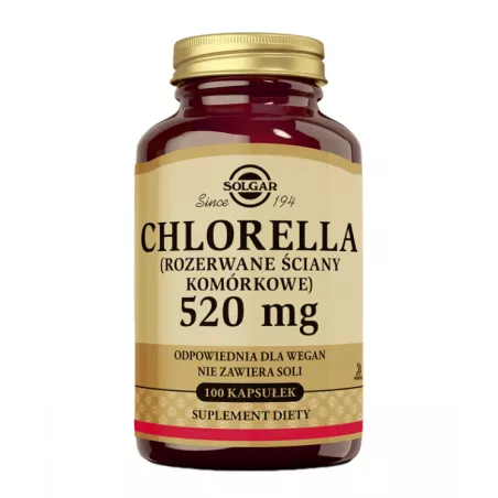 Solgar Chlorella 100 kapsułek algi i wodorosty SOLGAR POLSKA SP. Z O.O.