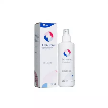 Oktaseptal aerozol na skórę x 250ml Akcesoria ZAKŁ. FARMACEUTYCZNE "UNIA" SPÓŁDZIELNIA PRACY