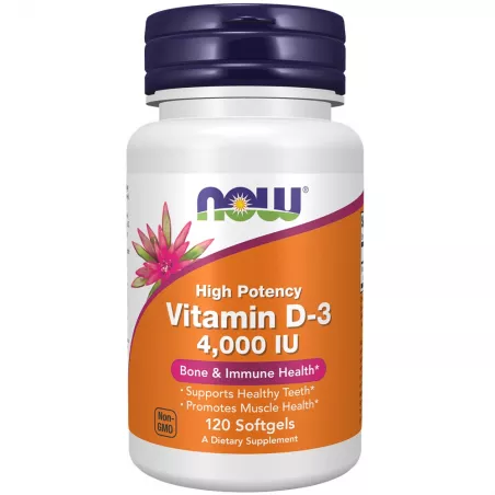 Now Foods Witamina D-3 4000 IU x 120 kapsułek witamina D NOW FOODS