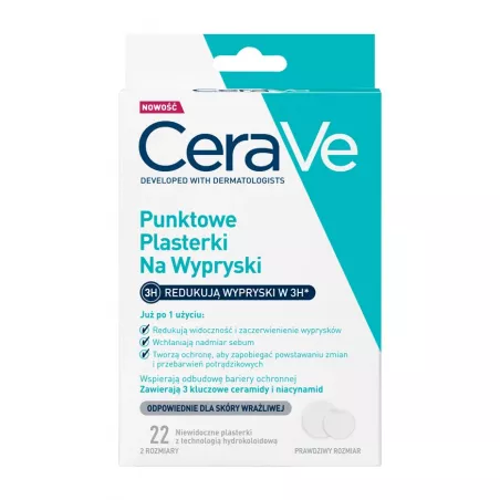 CERAVE Plasterki na wypryski punktowe x 22 szt Preparaty na problemy skórne L'OREAL POLSKA CERAVE Plasterki na wypryski punktowe x 22 szt Preparaty na problemy skórne L'OREAL POLSKA
