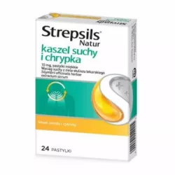 Strepsils Natur Kaszel Suchy i Chrypka x 24 pastylki leki na kaszel RECKITT BENCKISER POLAND S.A.