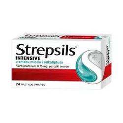 Strepsils Intensive miód i eukaliptus x 24 pastylki leki na ból gardła i chrypkę