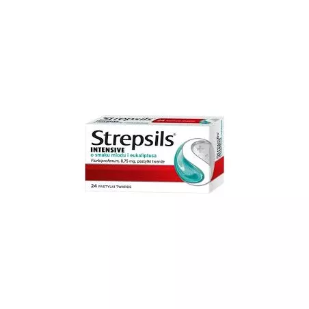 Strepsils Intensive miód i eukaliptus x 24 pastylki leki na ból gardła i chrypkę