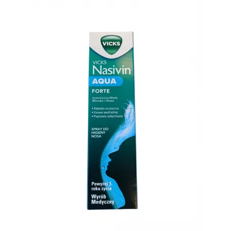 Vicks Nasivin Aqua Forte spray do nosa x 120ml Leki na alergię PROCTER & GAMBLE HEALTH POLAND SPÓŁKA Z O.O.