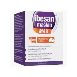 Ibesan maślan MAX x 60 tabletek preparaty na jelito drażliwe N.P.ZDROVIT SP Z O.O.