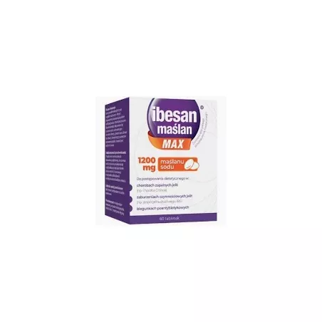 Ibesan maślan MAX x 60 tabletek preparaty na jelito drażliwe N.P.ZDROVIT SP Z O.O.
