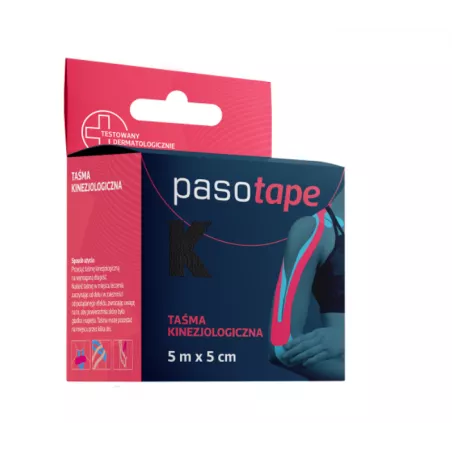 Pasotape taśma kinezjologiczna czarna 5m x 5cm x 1 sztuka Inne PASO-TRADING SP. Z O.O. Pasotape taśma kinezjologiczna czarna 5m x 5cm x 1 sztuka Inne PASO-TRADING SP. Z O.O.