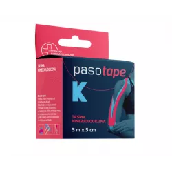 Pasotape taśma kinezjologiczna niebieska 5m x 5cm x 1 sztuka Inne PASO-TRADING SP. Z O.O.