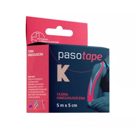 Pasotape taśma kinezjologiczna cielista 5m x 5cm x 1 sztuka Inne PASO-TRADING SP. Z O.O. Pasotape taśma kinezjologiczna cielista 5m x 5cm x 1 sztuka Inne PASO-TRADING SP. Z O.O.