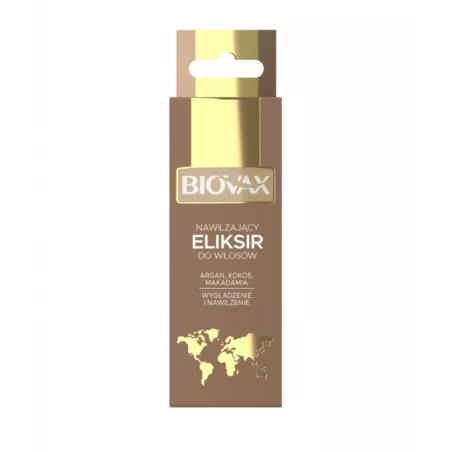 Biovax nawilżający eliksir do włosów, argan + kokos + makadamia x 15 ml do włosów OCEANIC S.A. Biovax nawilżający eliksir do włosów, argan + kokos + makadamia x 15 ml do włosów OCEANIC S.A.