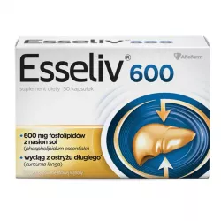 Esseliv 600mg x 50 kps Preparaty na trawienie AFLOFARM FARMACJA POLSKA SP. Z O.O.