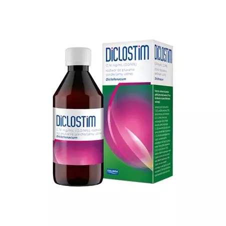 Diclostim 0,74mg/ml x roztwór do płukania jamy ustnej i gardła 150ml gardło SOLINEA SP. Z O.O. Diclostim 0,74mg/ml x roztwór do płukania jamy ustnej i gardła 150ml gardło SOLINEA SP. Z O.O.