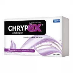 Chrypex na chrypkę, czarna porzeczka x 30 pastylek do ssania leki na ból gardła i chrypkę SOLINEA SP. Z O.O. SP.K.