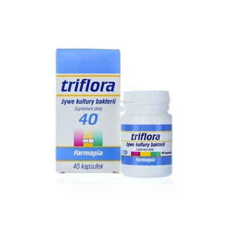 Triflora Żywe Kultury Bakterii x 40 kapsułki probiotyki na trawienie